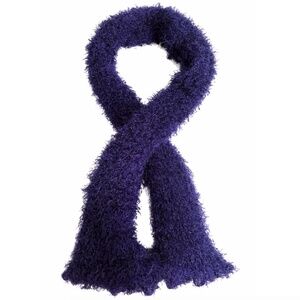 Vintage Fuzzy Y2K Scarf Dark Blue